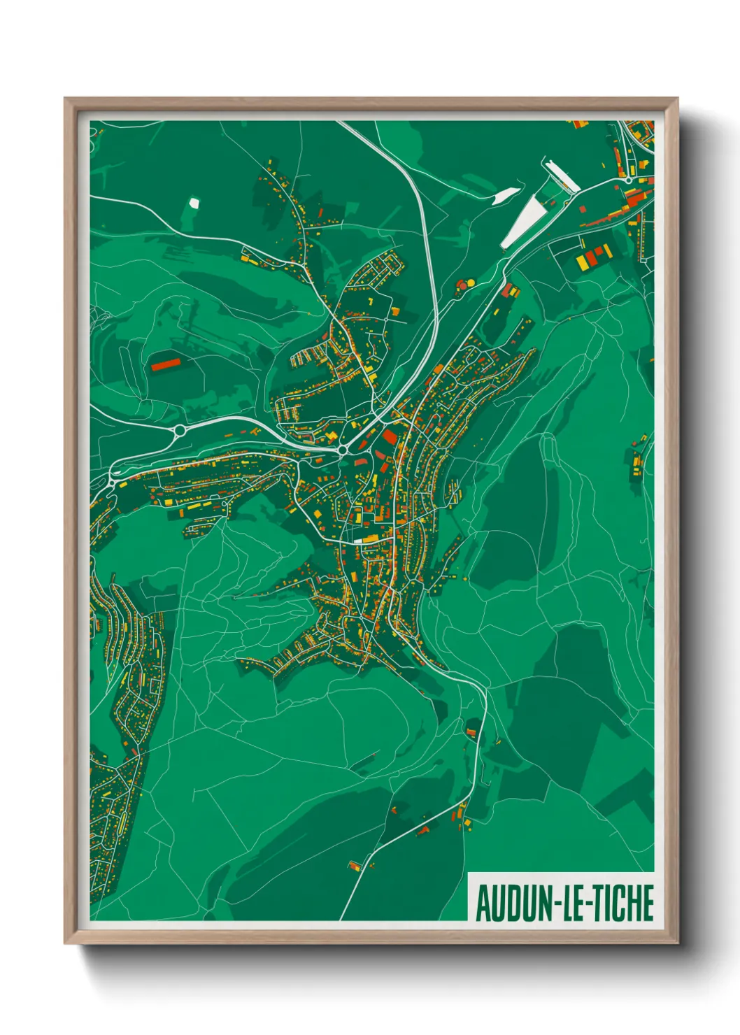 Un poster carteAudun-le-Tiche