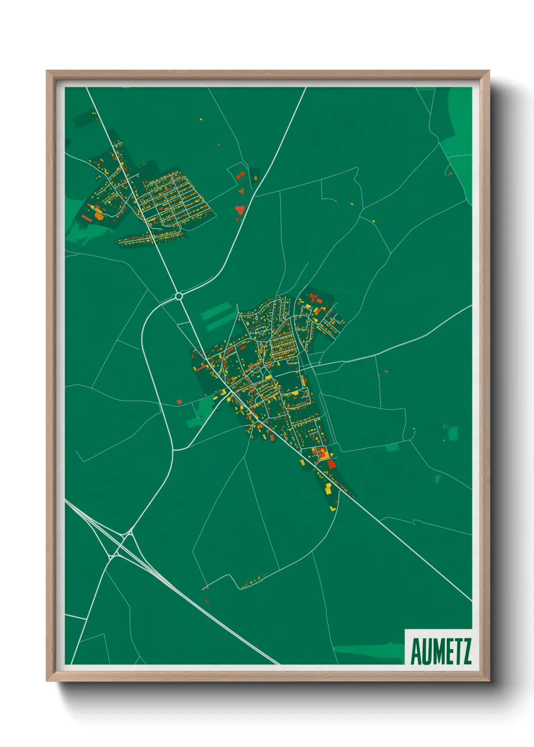 Une affiche de carte sur Aumetz