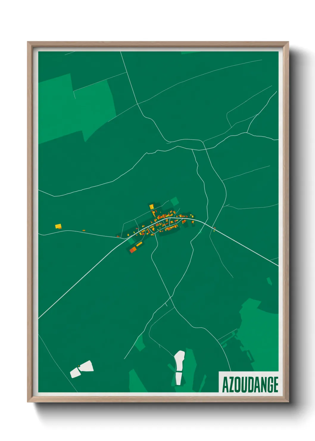 Une affiche de carte sur Azoudange