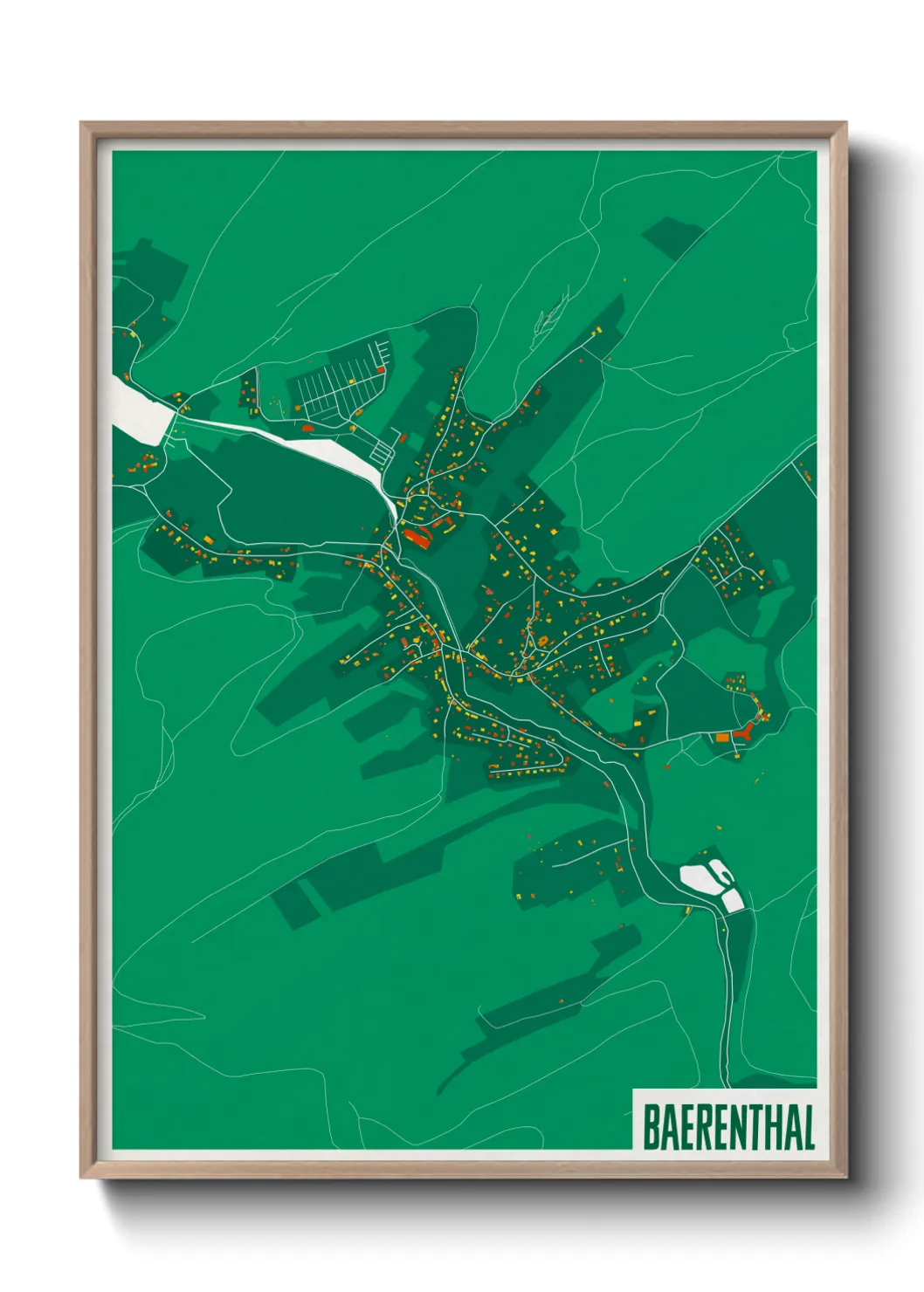 Une affiche de carte sur Baerenthal