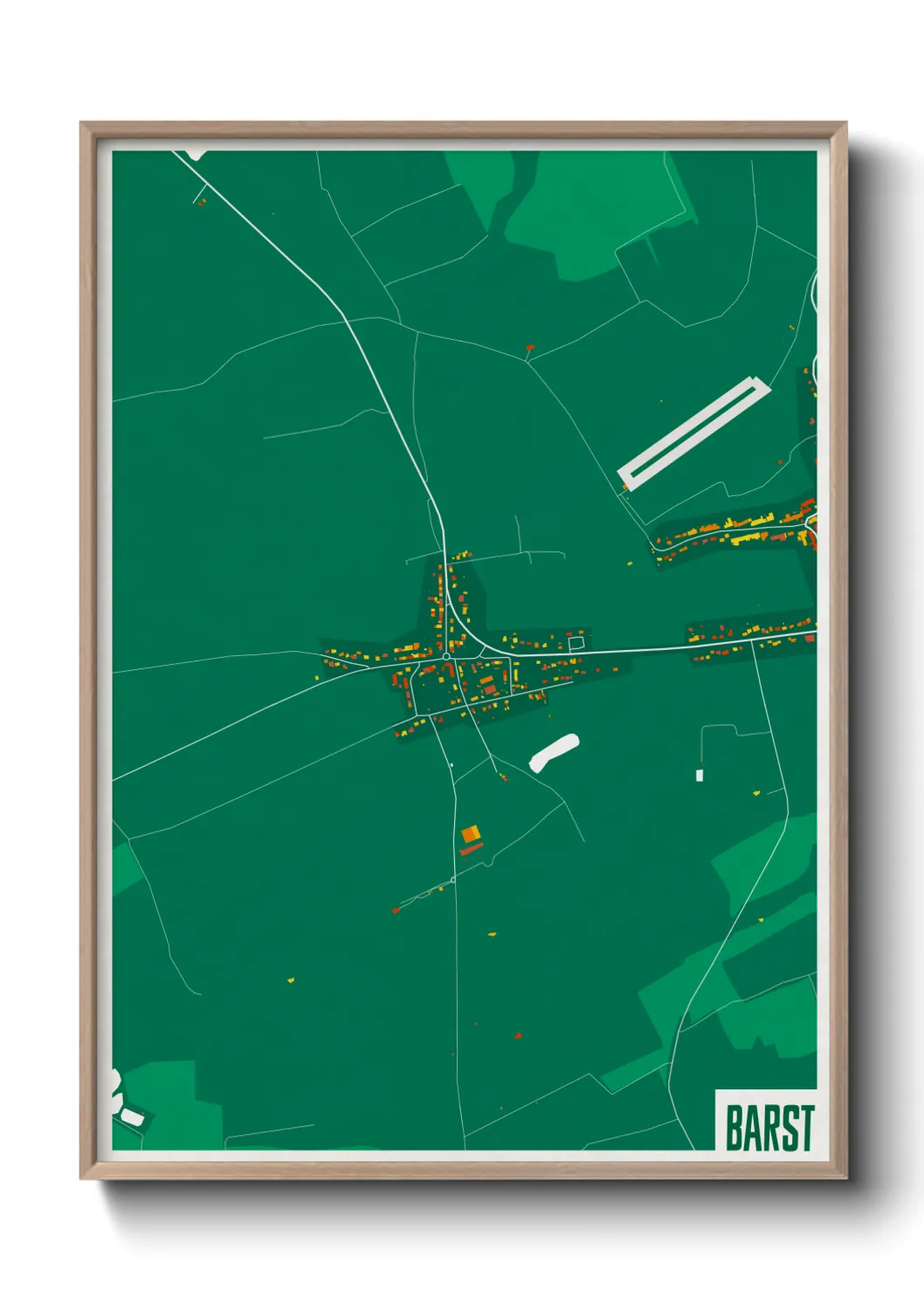 Une affiche de carte sur Barst