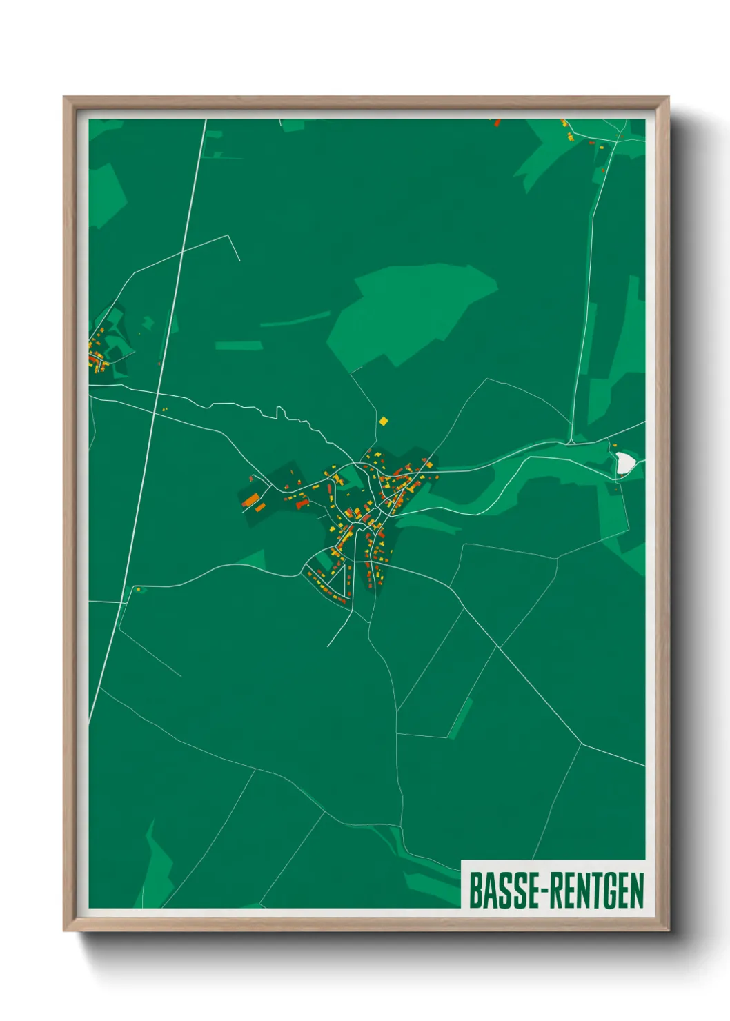 Une affiche de carte sur Basse-Rentgen