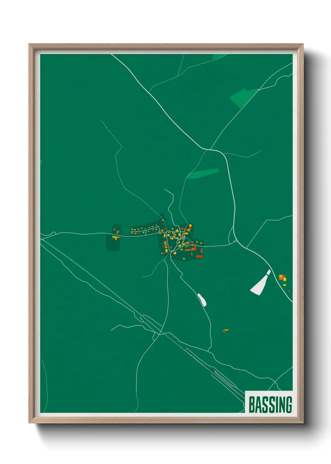 Une affiche de carte sur Bassing