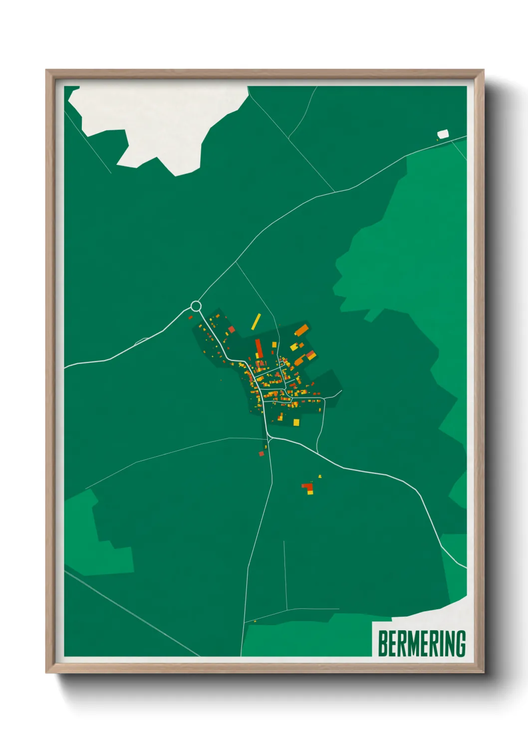 Une affiche de carte sur Bermering