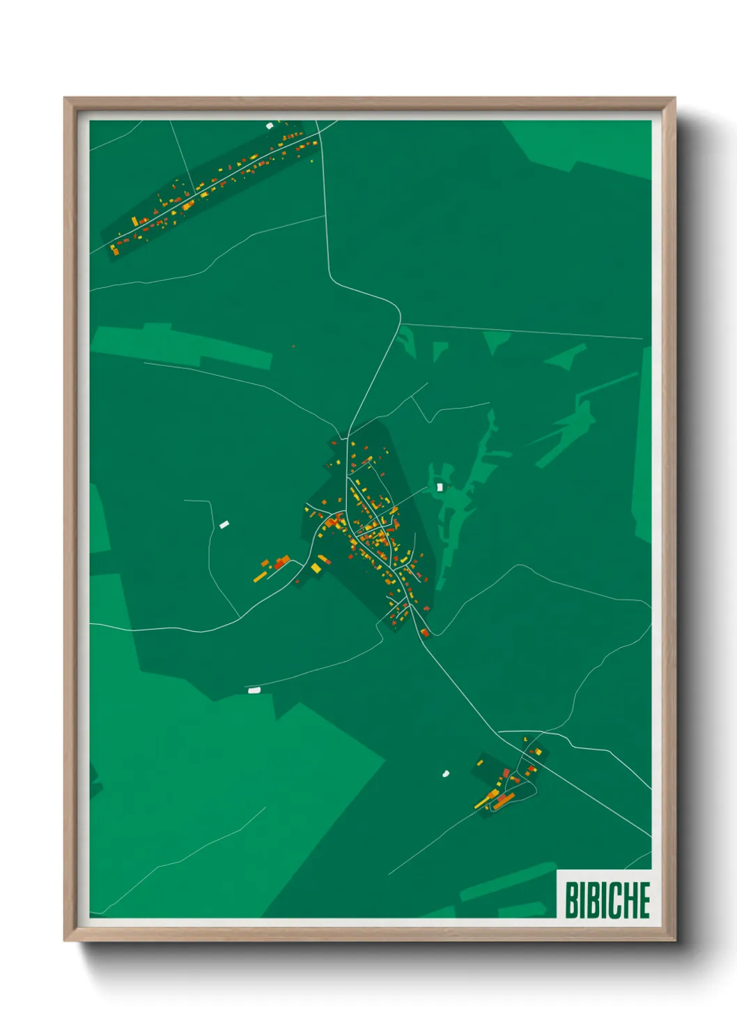 Une affiche de carte sur Bibiche