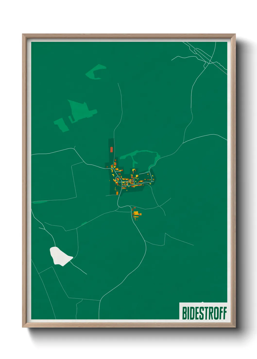 Une affiche de carte sur Bidestroff