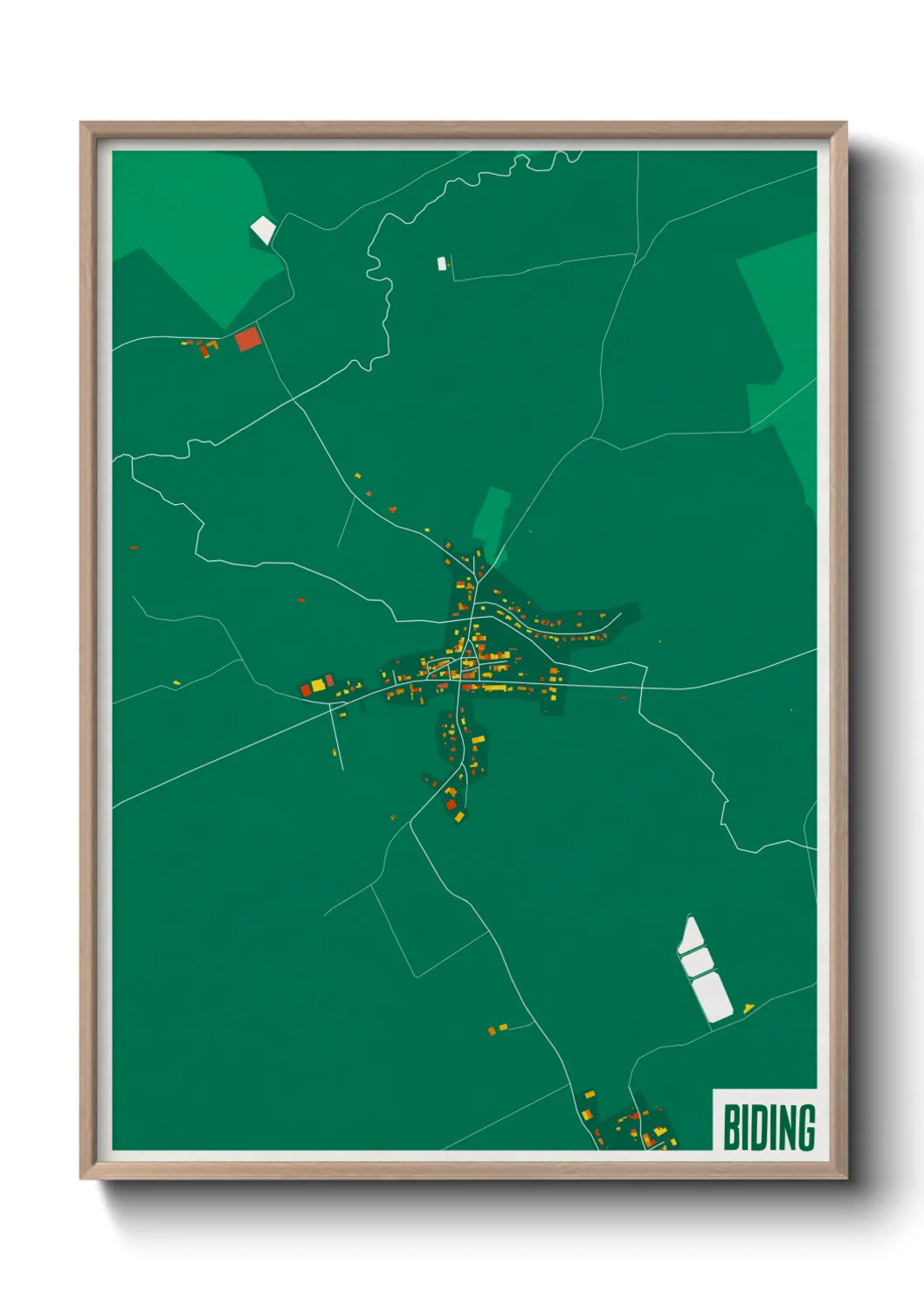 Une affiche de carte sur Biding