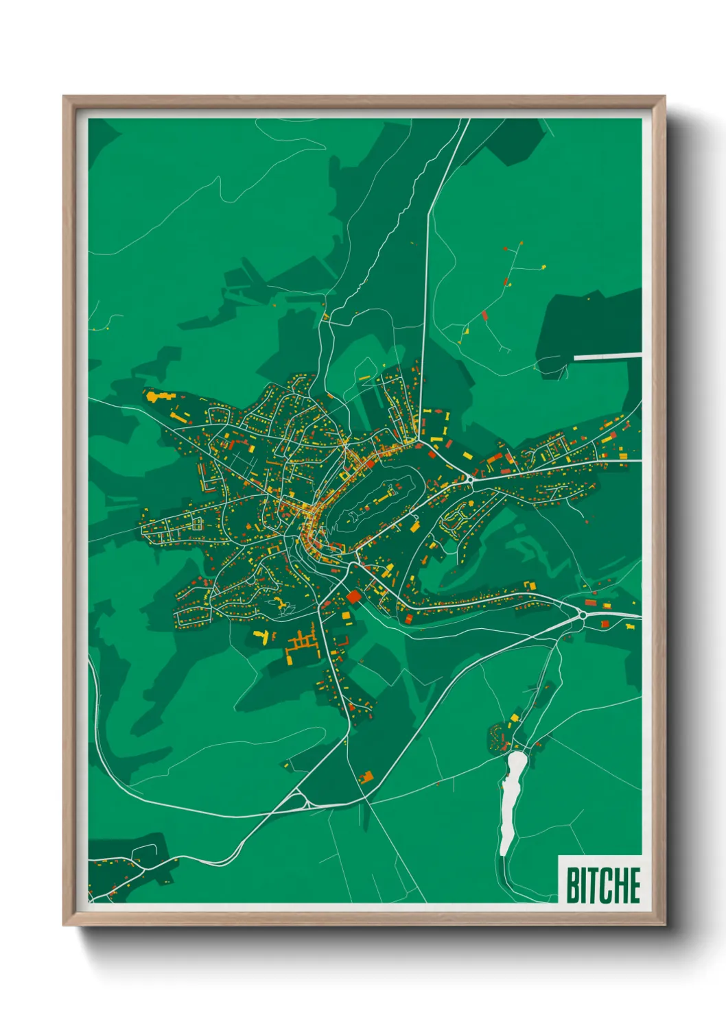 Une affiche de carte sur Bitche