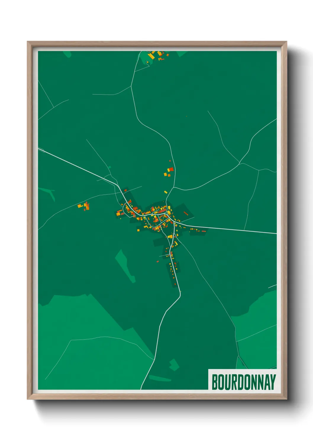 Une affiche de carte sur Bourdonnay