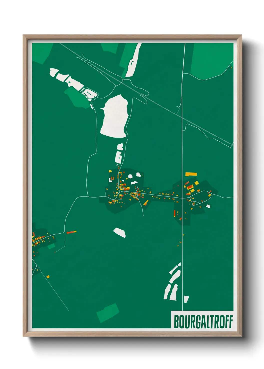 Une affiche de carte sur Bourgaltroff