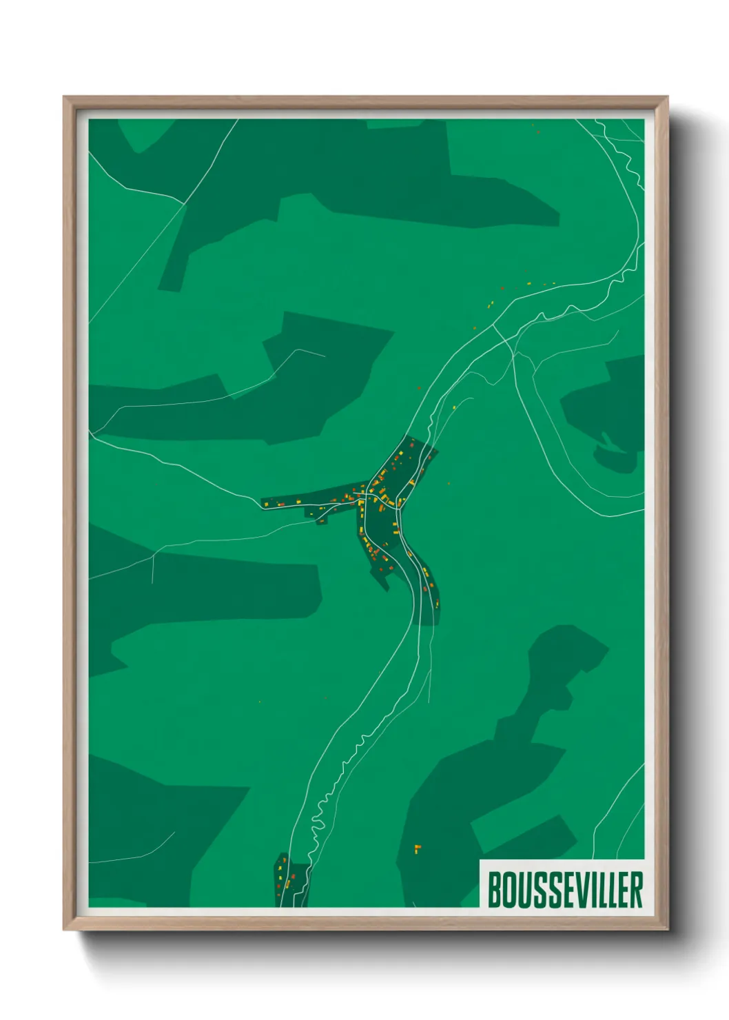 Une affiche de carte sur Bousseviller