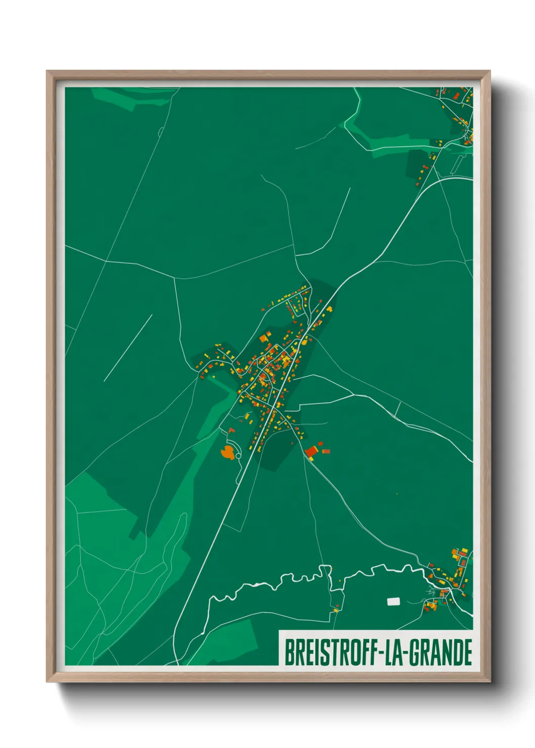 Une affiche de carte sur Breistroff-la-Grande