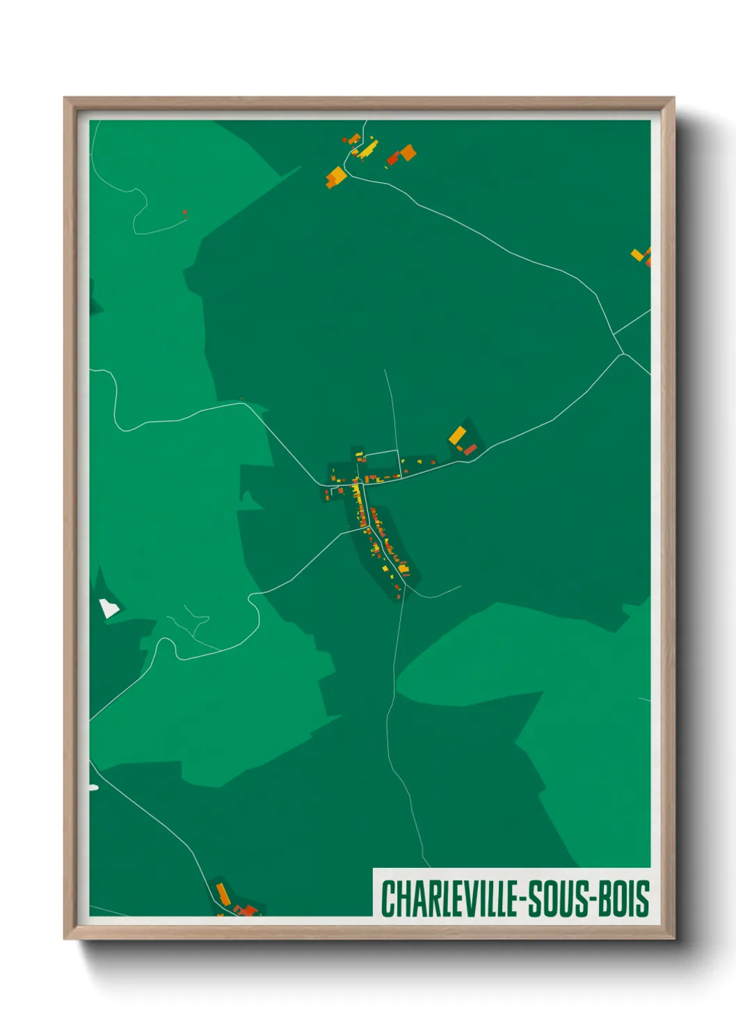 Un poster carteCharleville-sous-Bois
