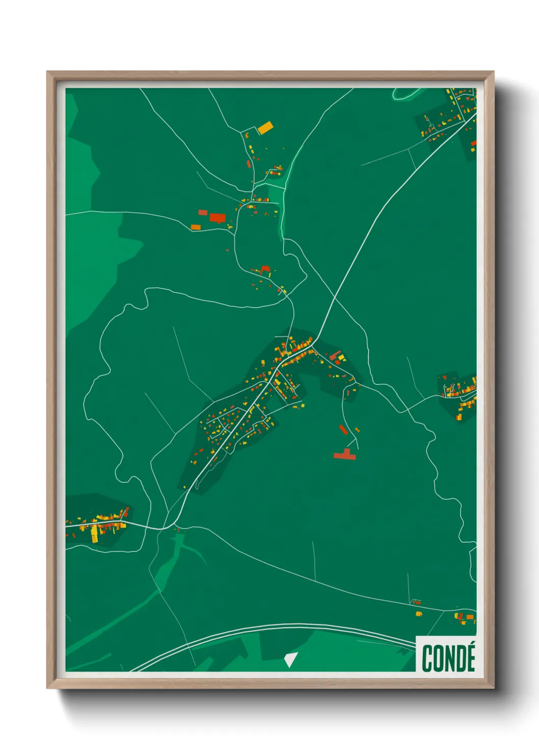 Une affiche de carte sur Condé