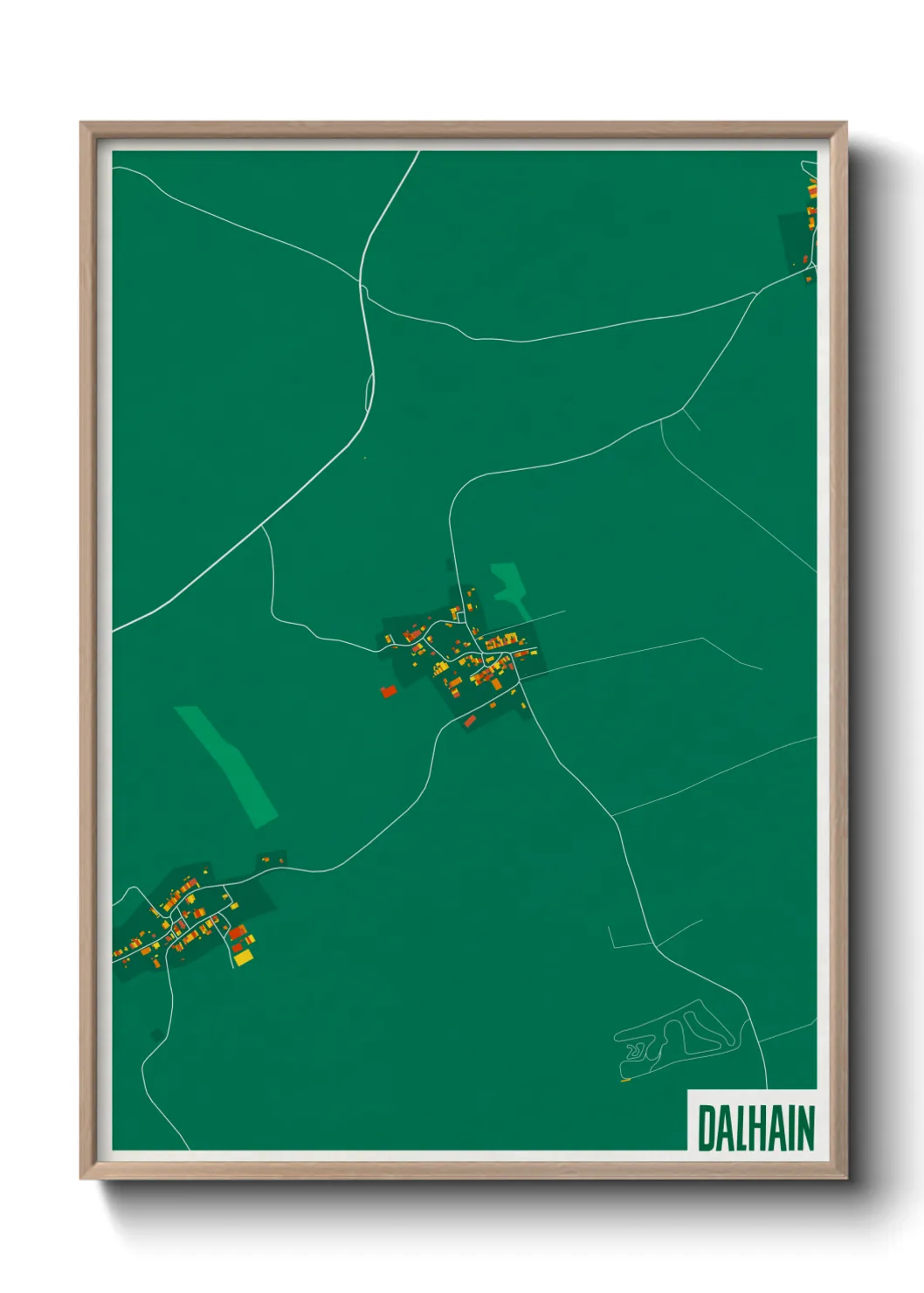 Une affiche de carte sur Dalhain