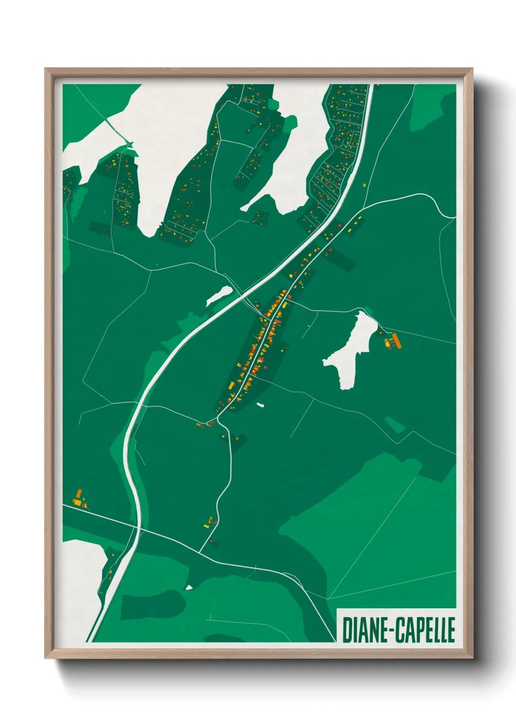 Une affiche de carte sur Diane-Capelle