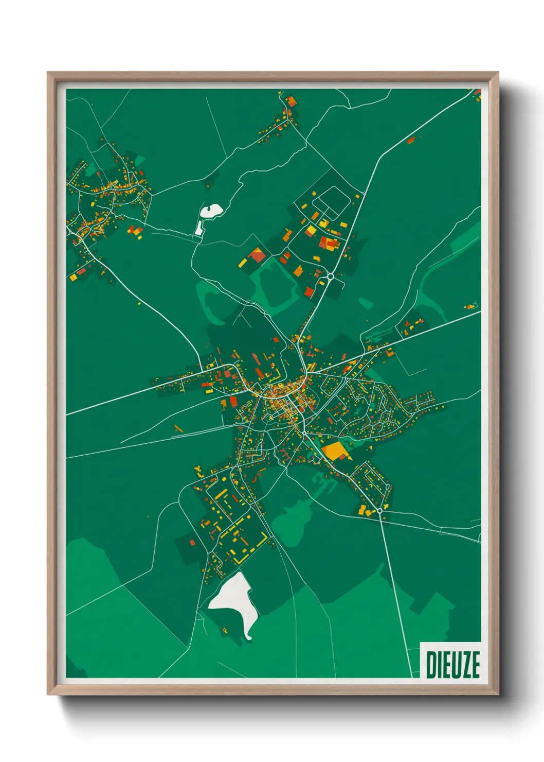 Une affiche de carte sur Dieuze