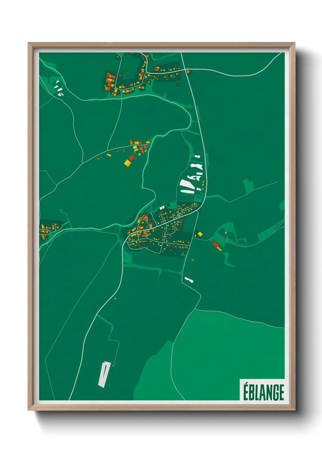 Une affiche de carte sur Éblange