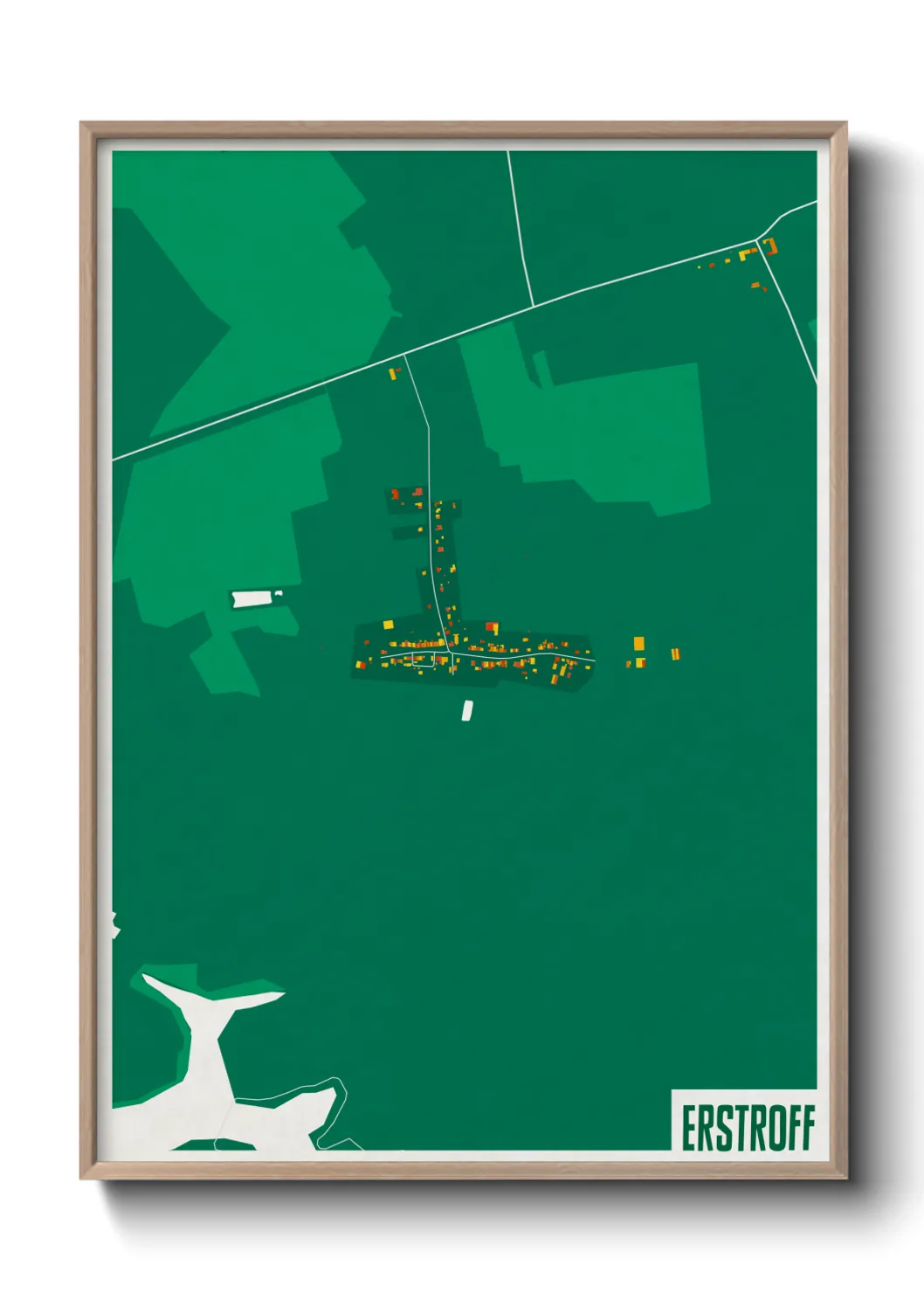 Une affiche de carte sur Erstroff