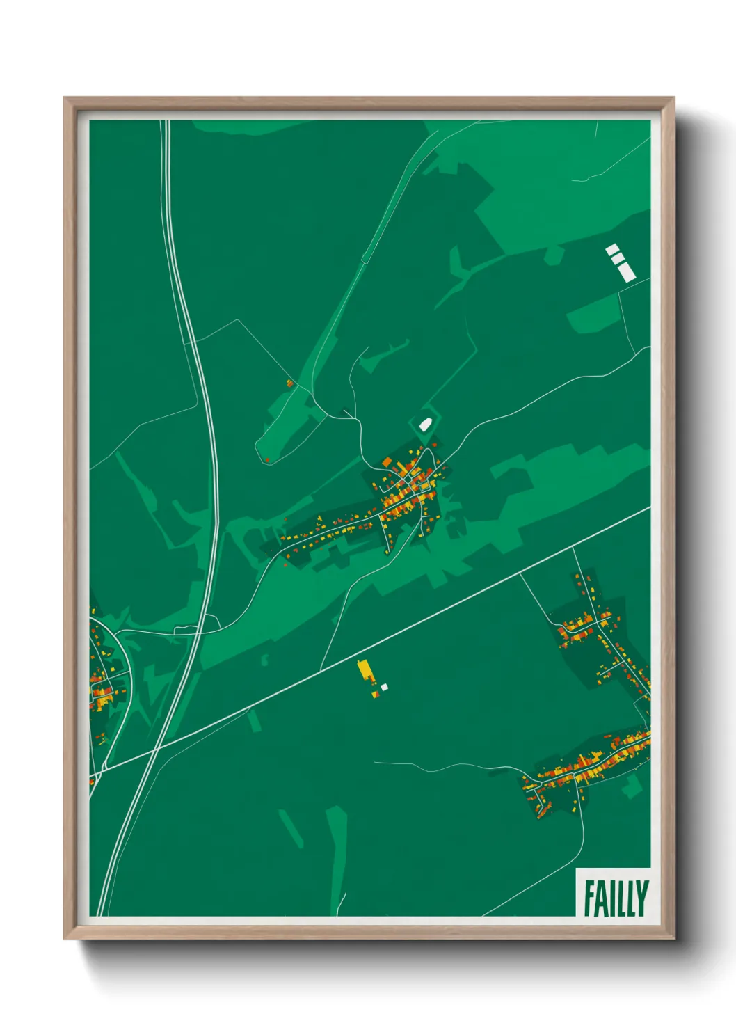 Une affiche de carte sur Failly