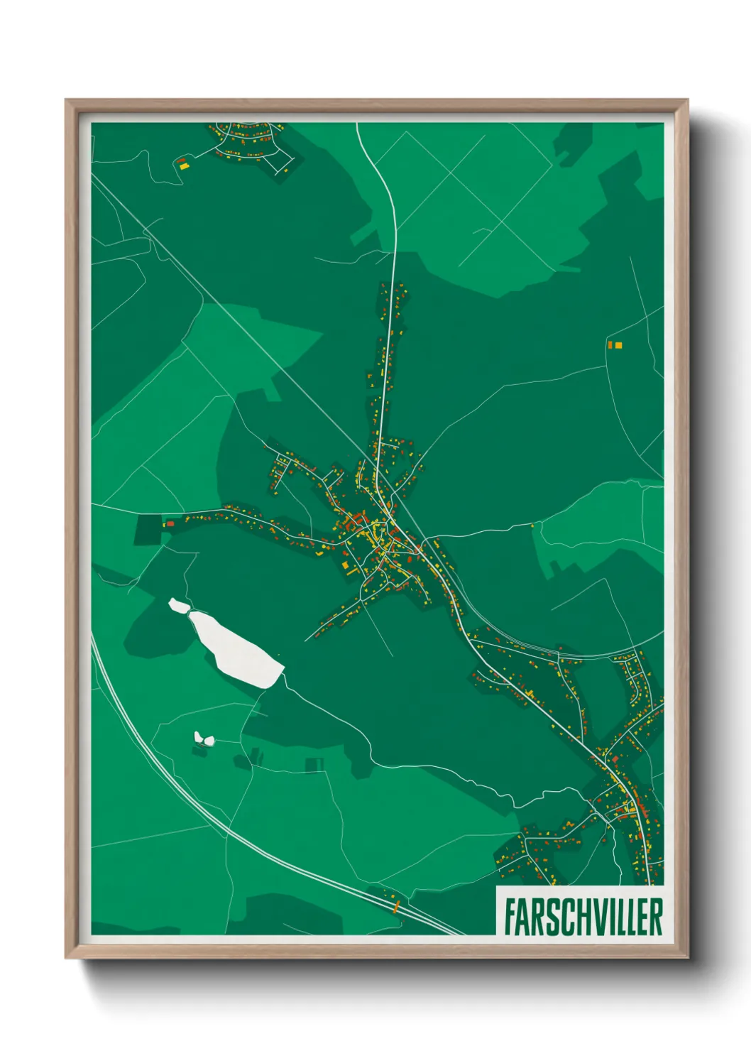Une affiche de carte sur Farschviller