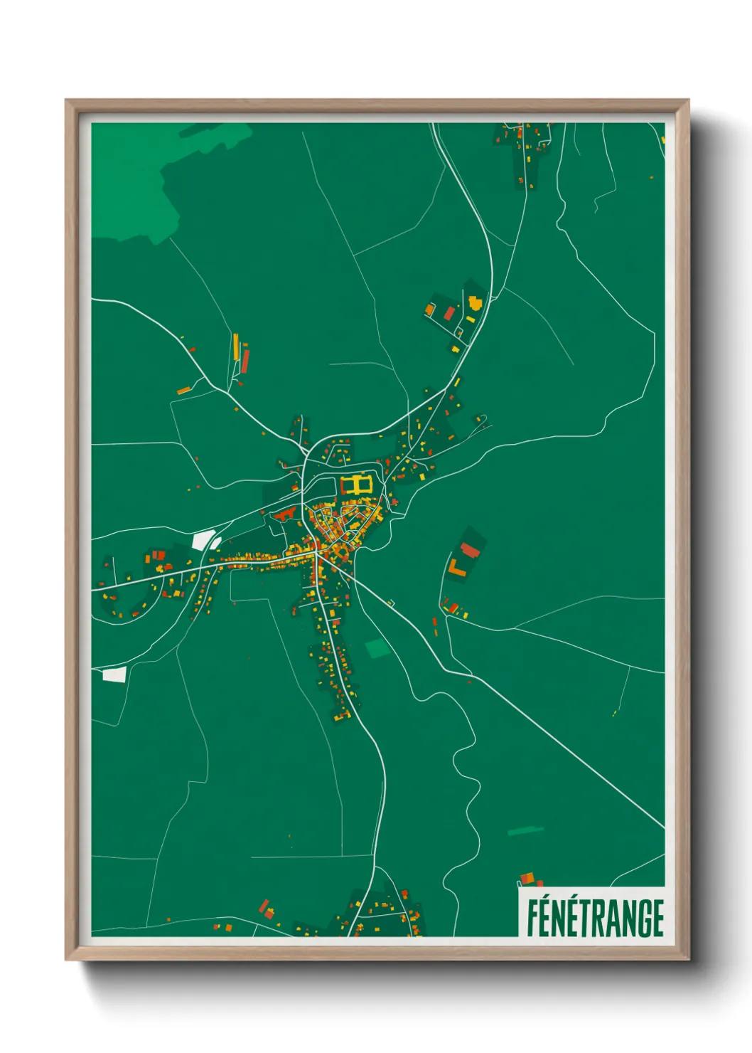 Une affiche de carte sur Fénétrange