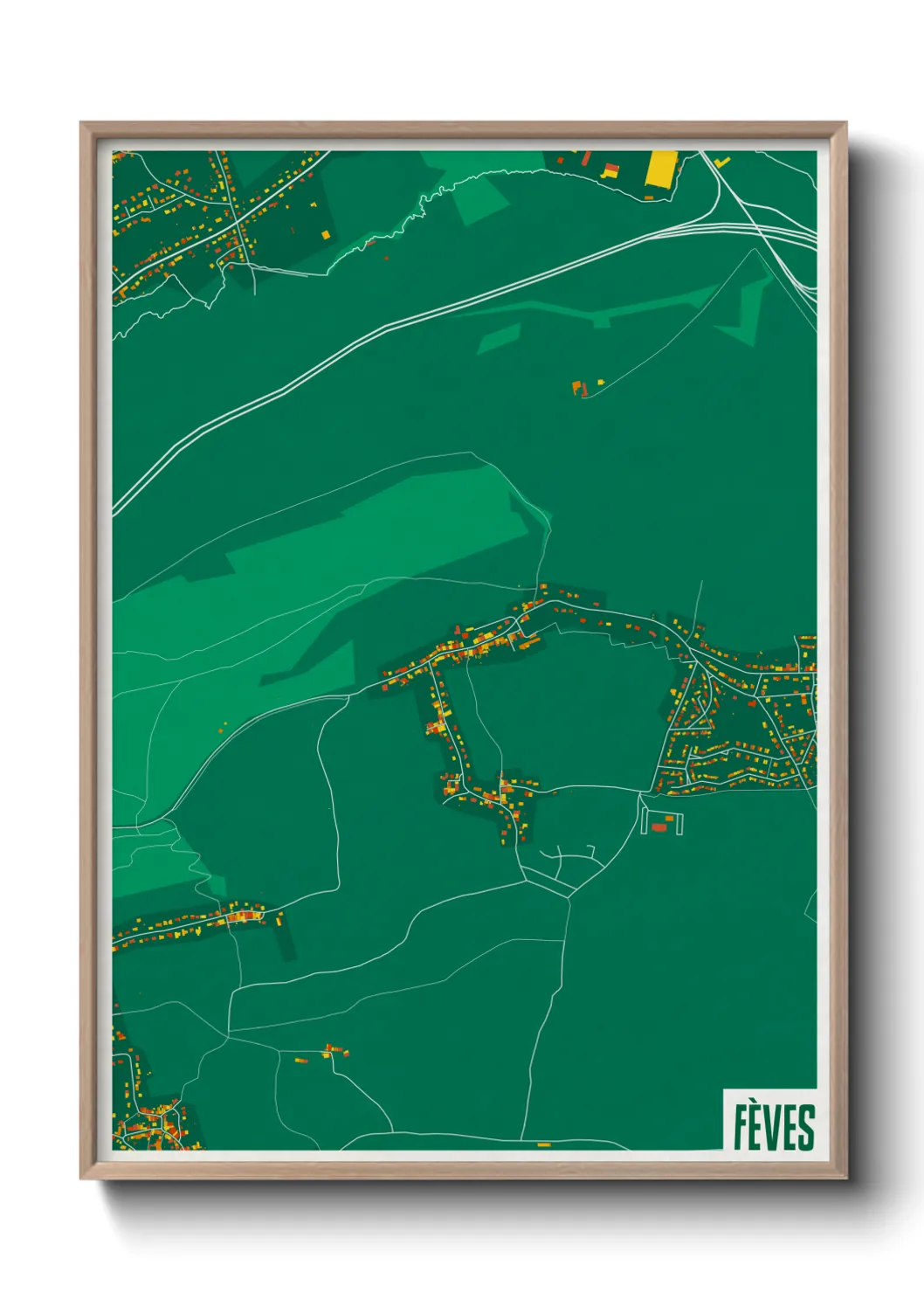 Une affiche de carte sur Fèves
