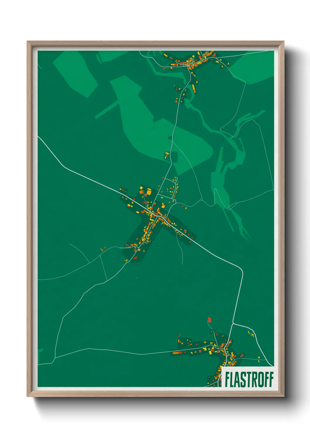 Une affiche de carte sur Flastroff