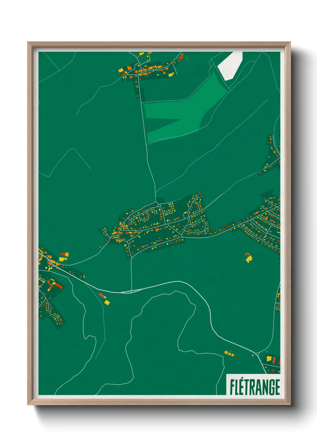 Une affiche de carte sur Flétrange
