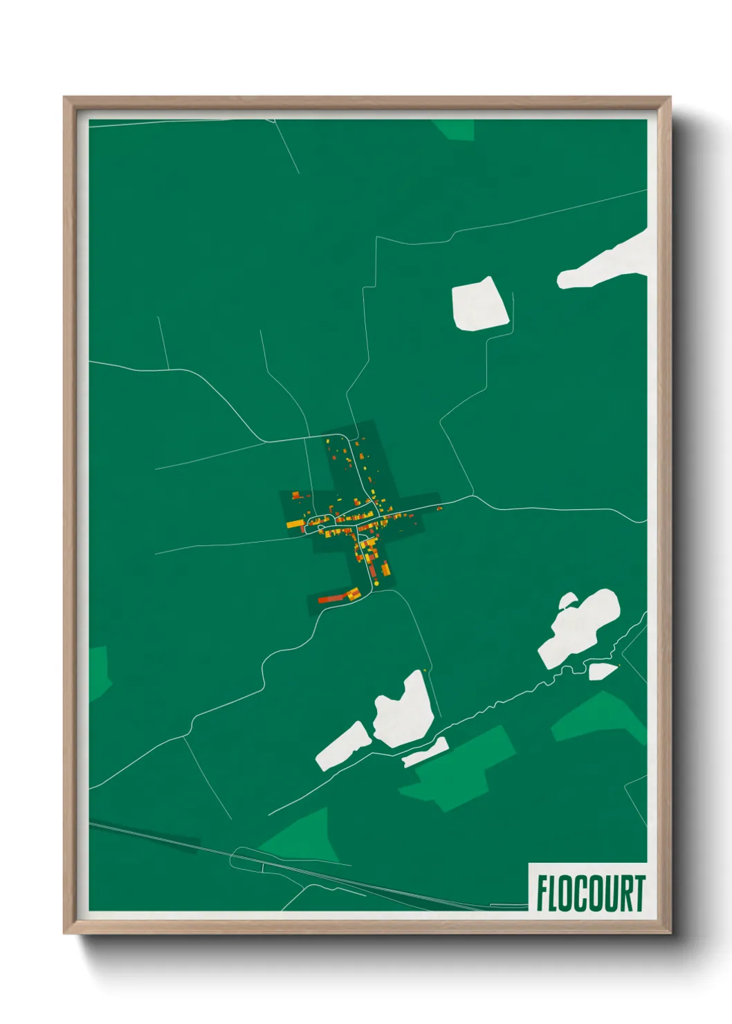 Une affiche de carte sur Flocourt