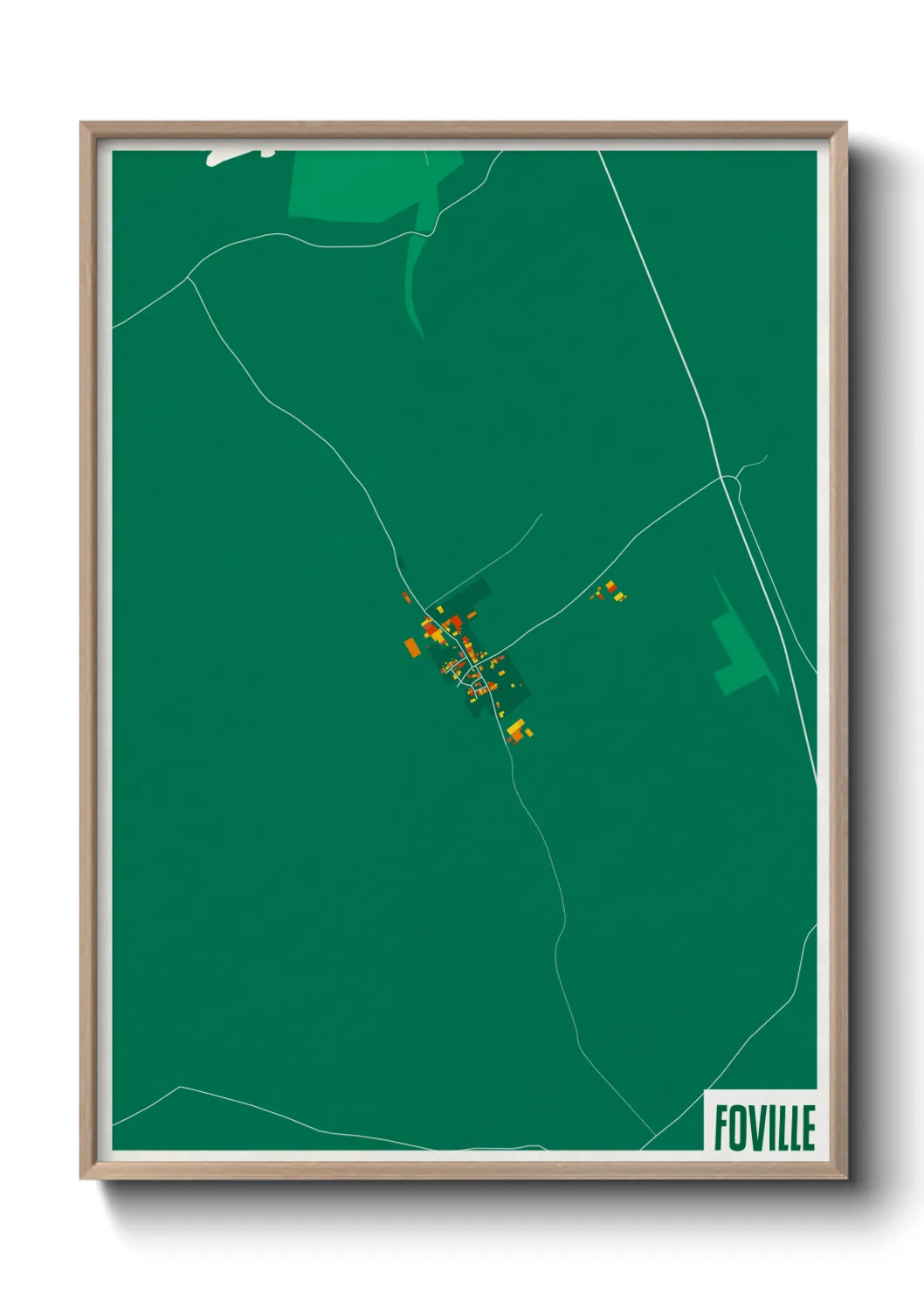 Une affiche de carte sur Foville
