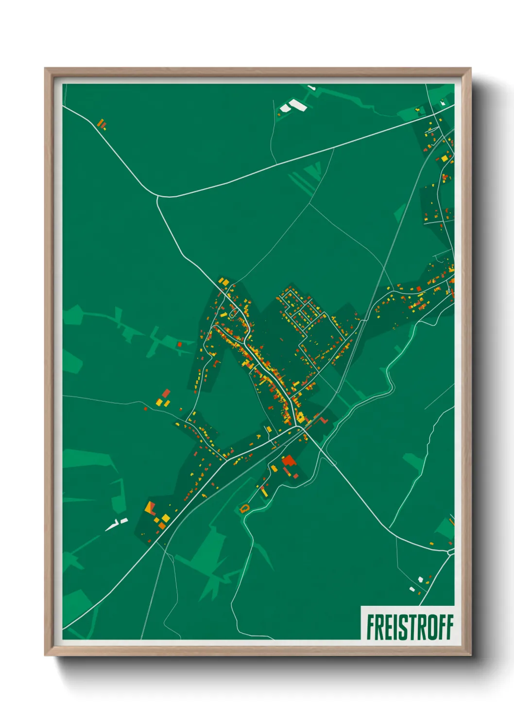 Une affiche de carte sur Freistroff