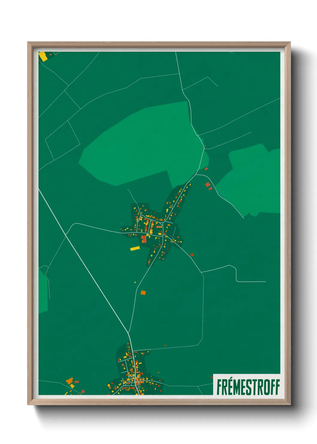 Une affiche de carte sur Frémestroff