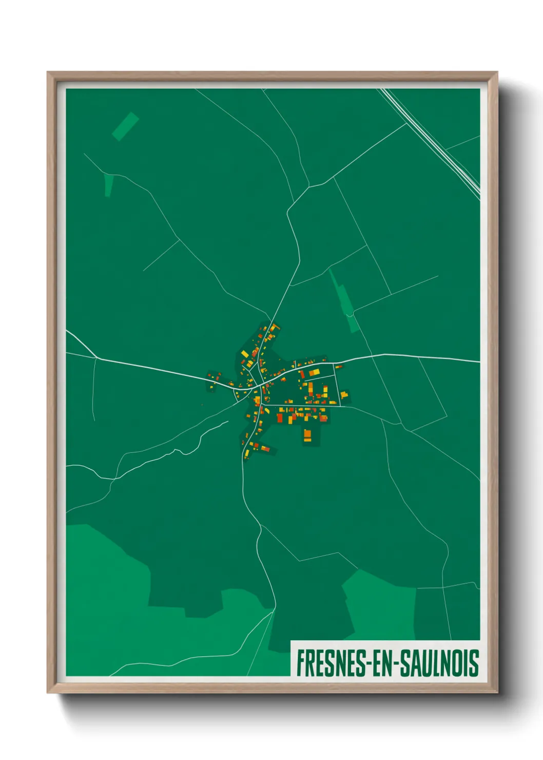 Un poster carteFresnes-en-Saulnois