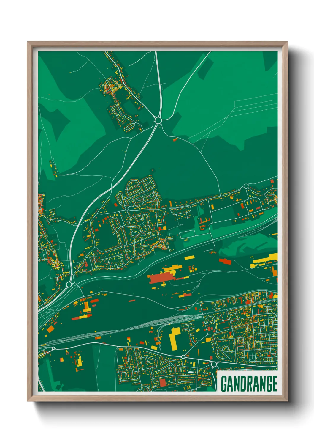 Une affiche de carte sur Gandrange