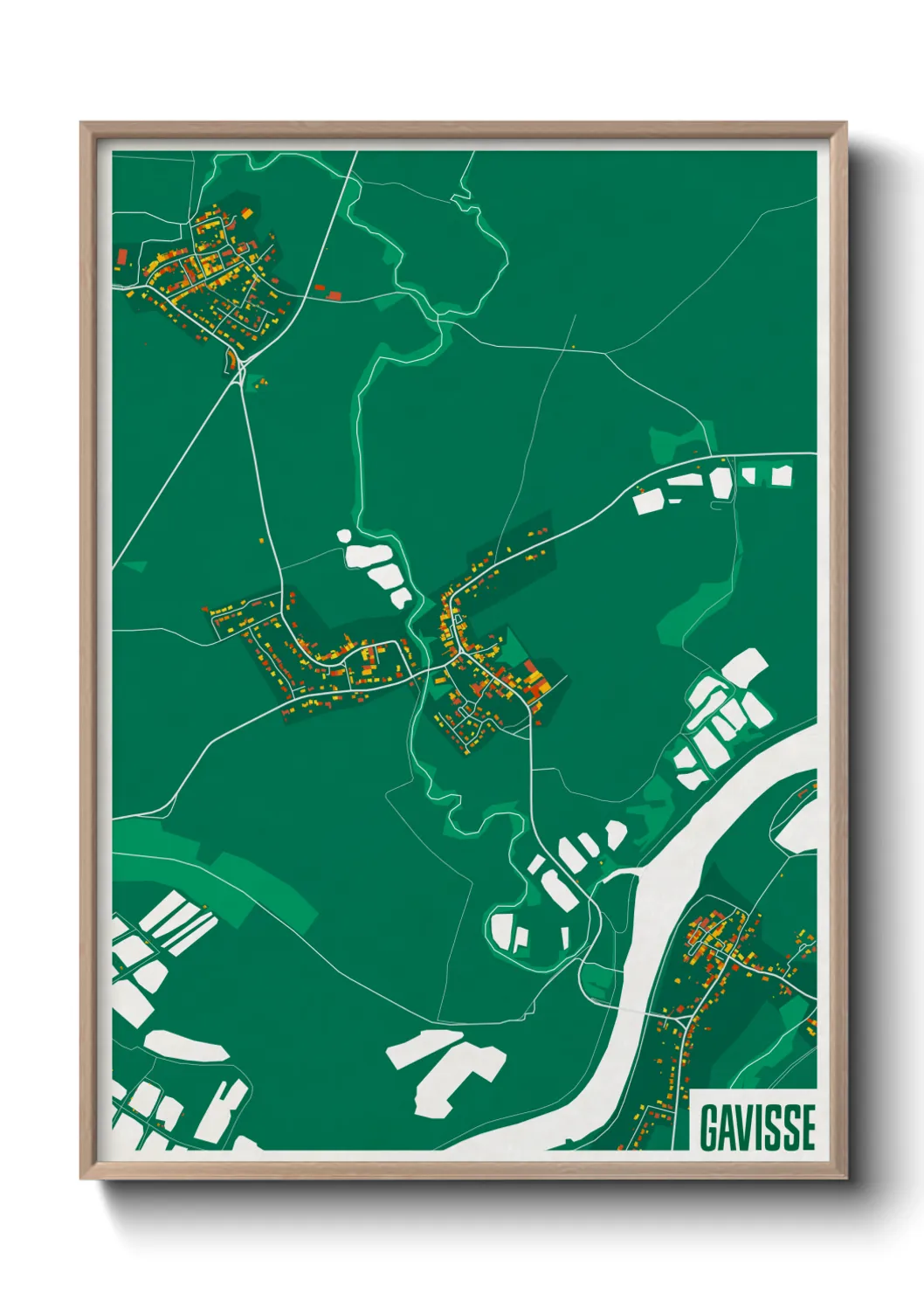 Une affiche de carte sur Gavisse