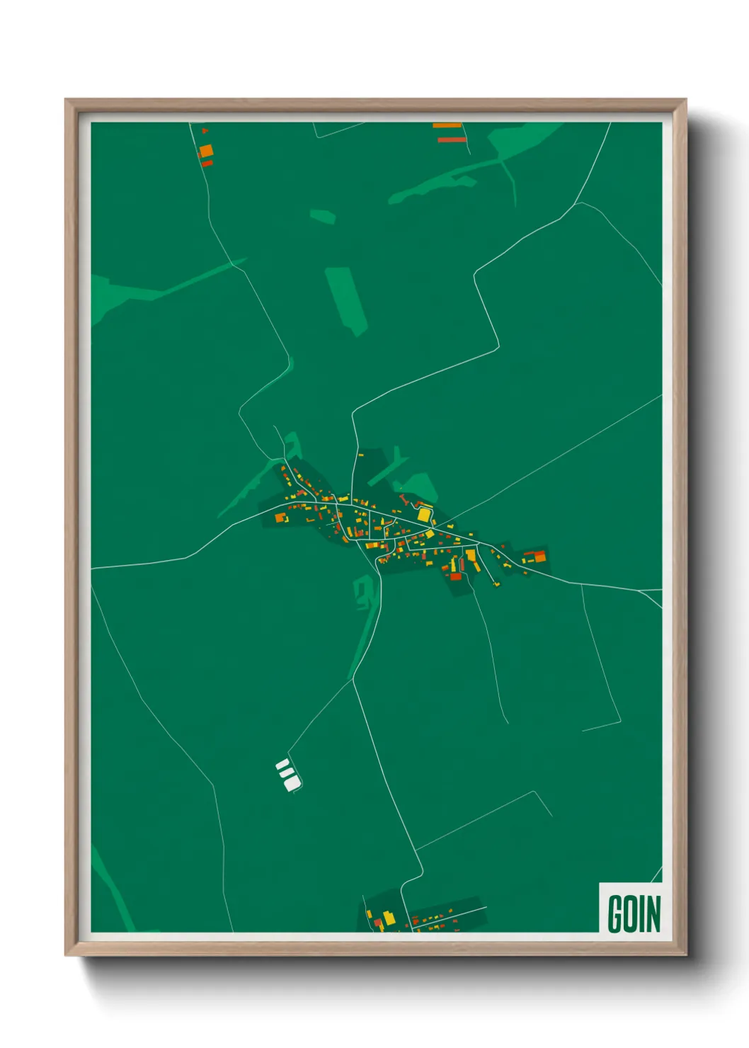 Une affiche de carte sur Goin