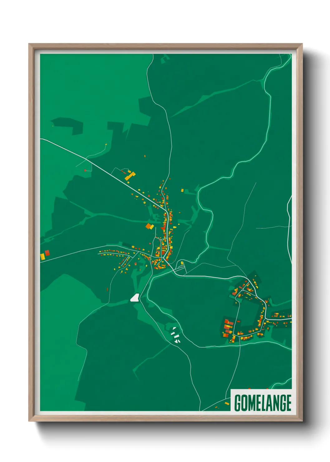 Une affiche de carte sur Gomelange
