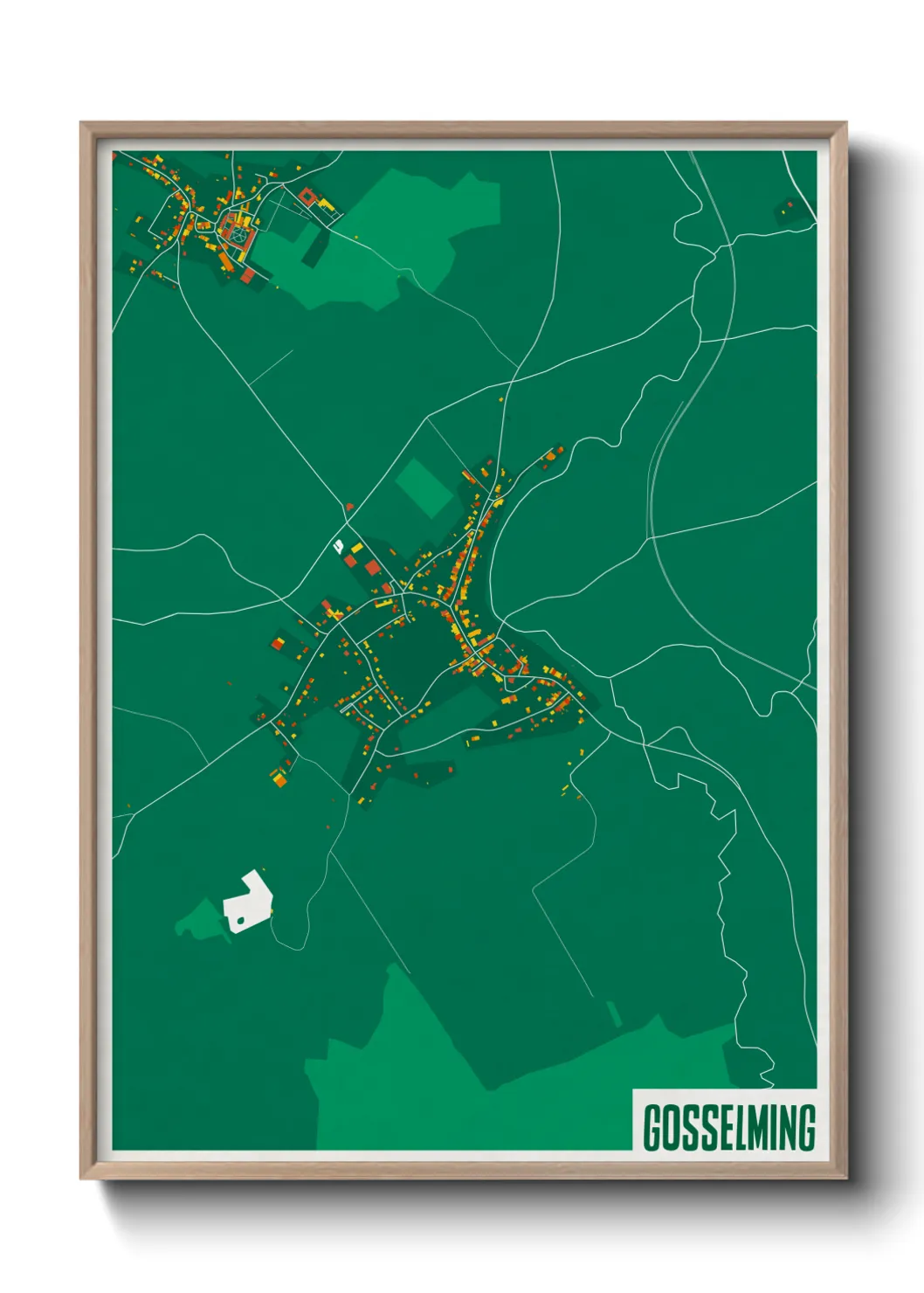 Une affiche de carte sur Gosselming