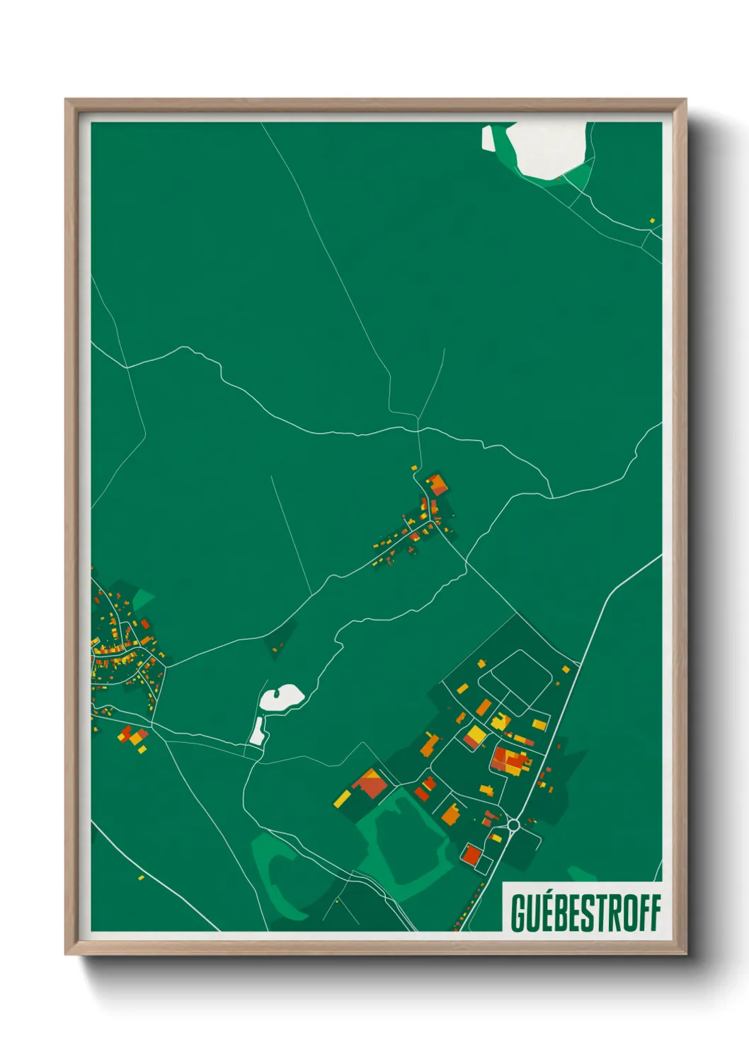 Une affiche de carte sur Guébestroff