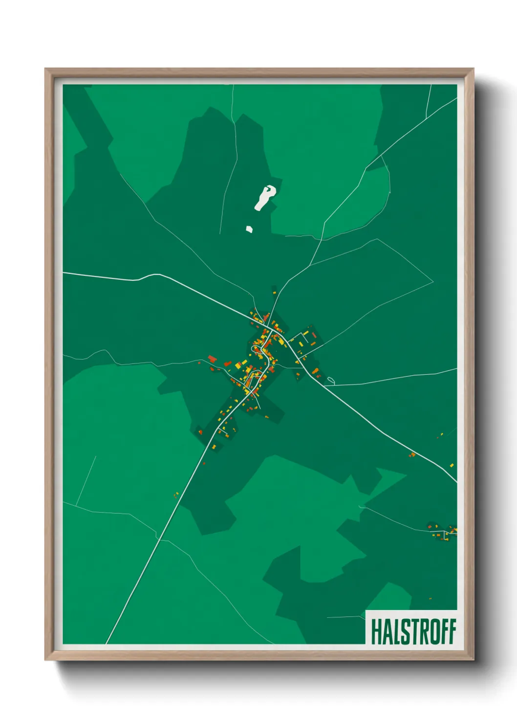 Une affiche de carte sur Halstroff