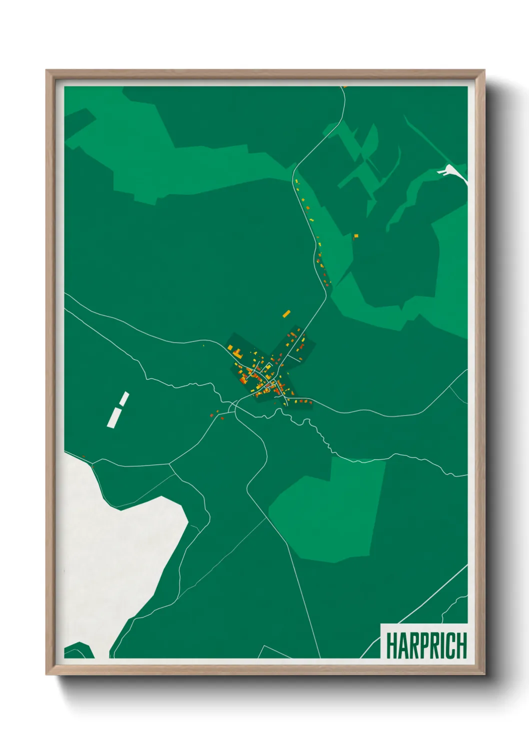 Une affiche de carte sur Harprich