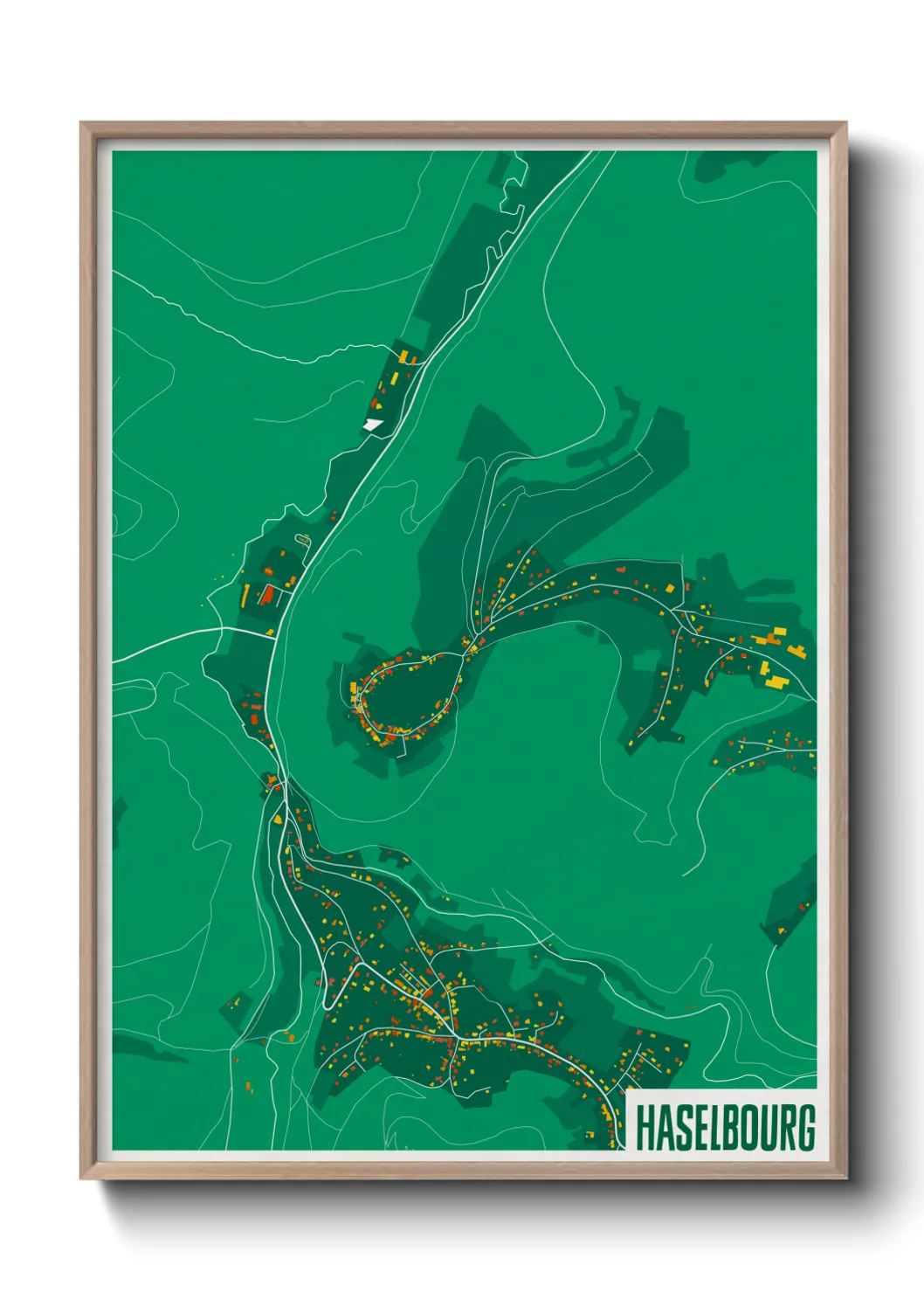 Une affiche de carte sur Haselbourg