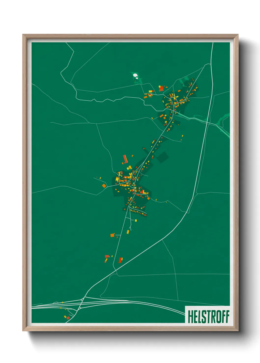 Une affiche de carte sur Helstroff