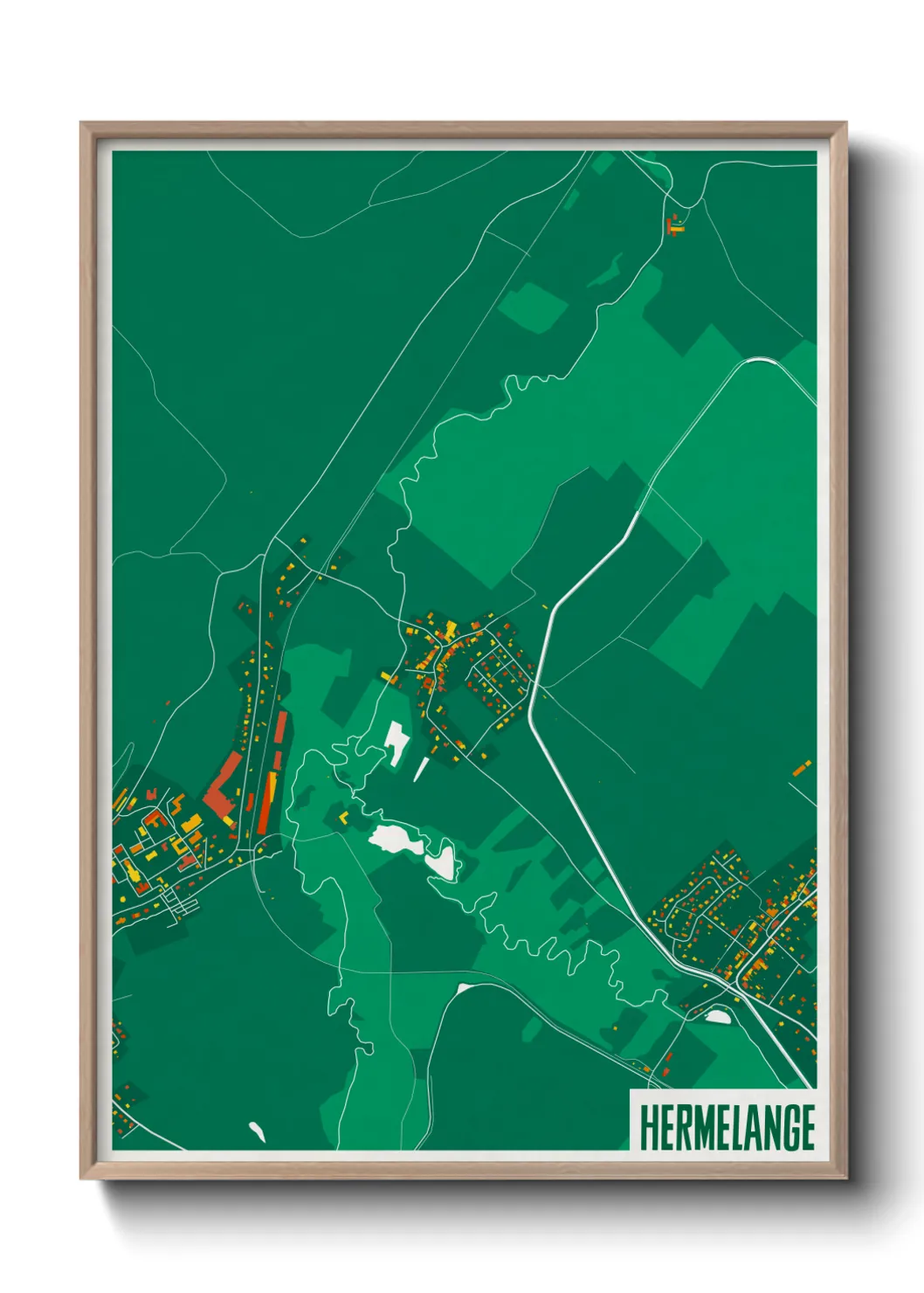Une affiche de carte sur Hermelange