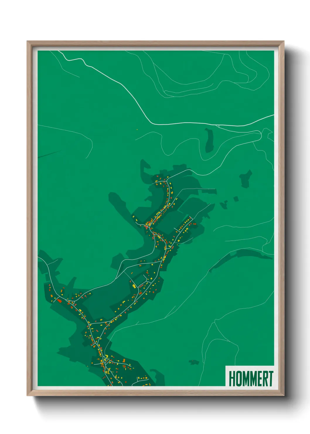 Une affiche de carte sur Hommert