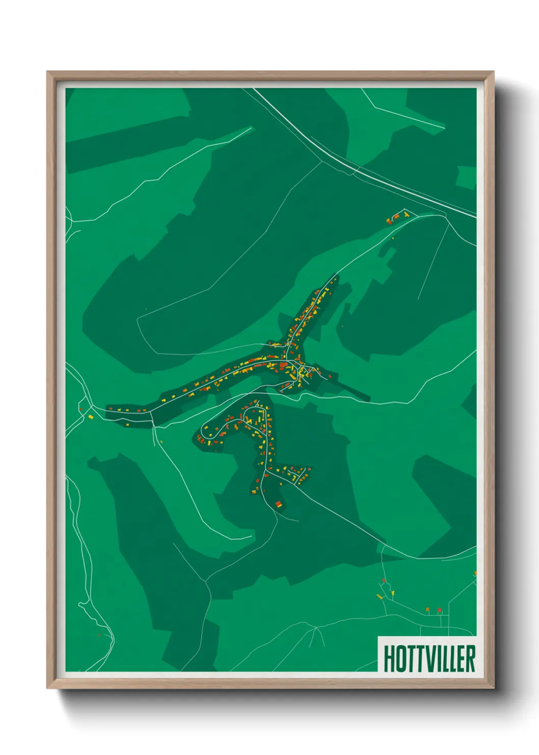 Une affiche de carte sur Hottviller