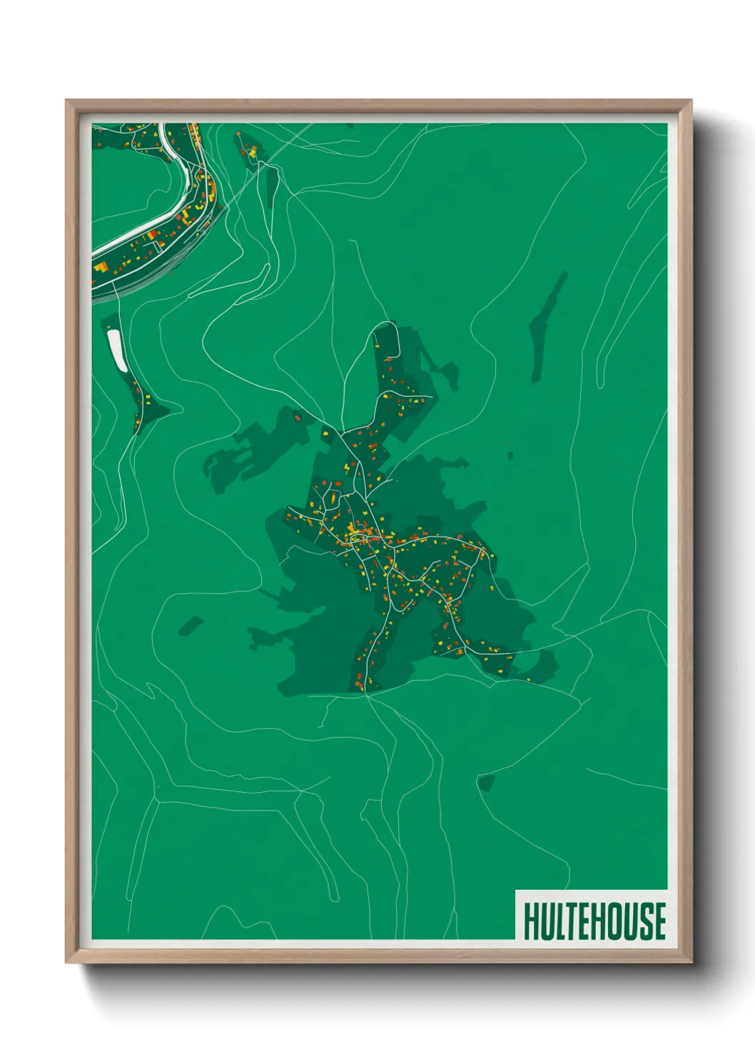 Une affiche de carte sur Hultehouse