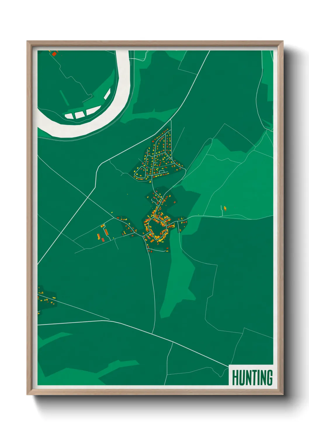 Une affiche de carte sur Hunting