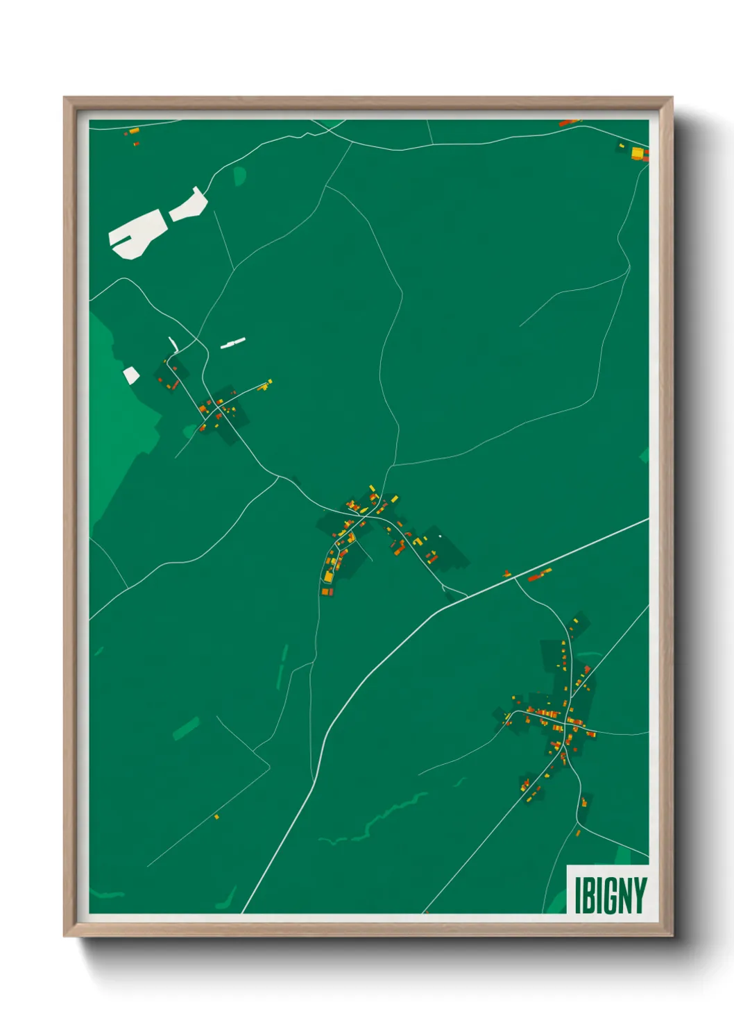 Une affiche de carte sur Ibigny